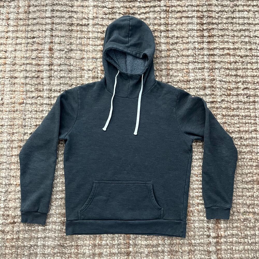 Marine Layer Fleece Lined Hoodie Mens M Dark Gray Pullover Kangaroo Pocket